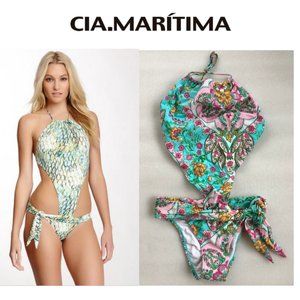 CIA MARÍTIMA Beaded Floral Monokini One Piece